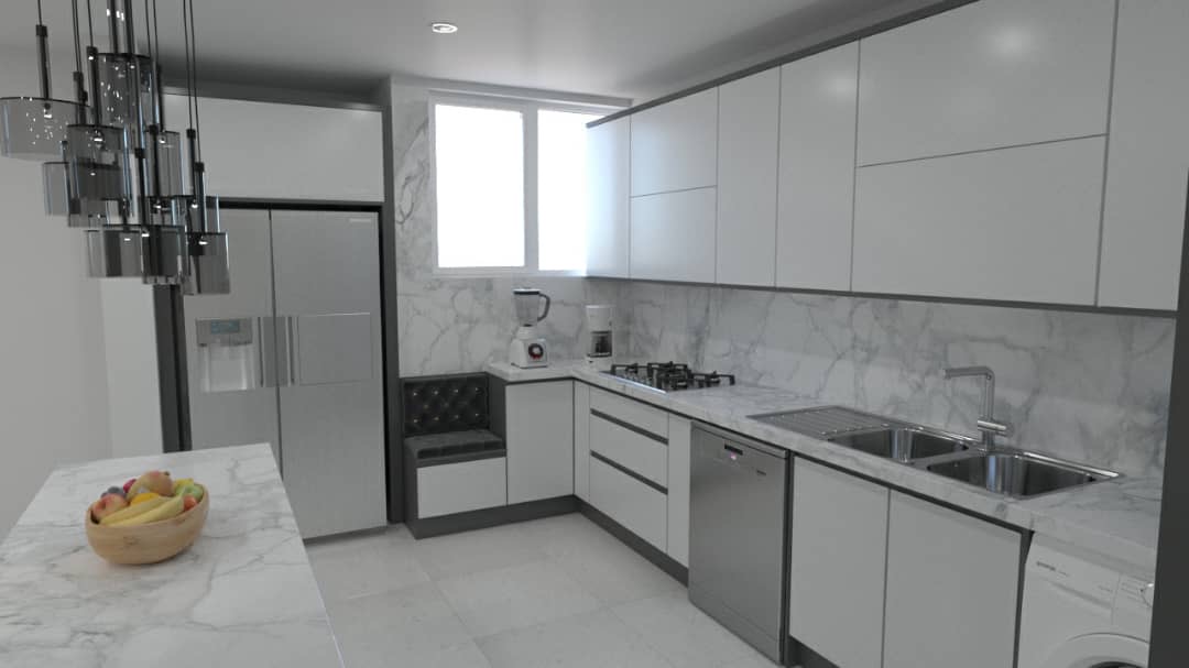 نصب کابینت اشپزخانه و حمام ونقاشی ساختمان